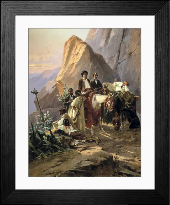 Framed Print : GIRAUD, Pierre Franois Eugne (1806-1881). Journey from Paris to Cadiz. 1846
