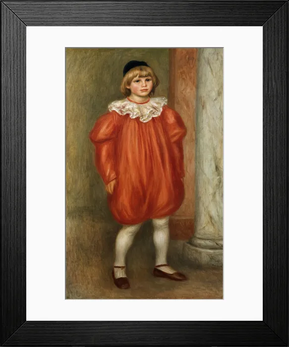 Framed Print : RENOIR, Pierre-Auguste (1841-1919). Claude Renoir in a Clown Costume. 1909. Impressionism. Oil on canvas. FRANCE. Paris. Orangerie Museum