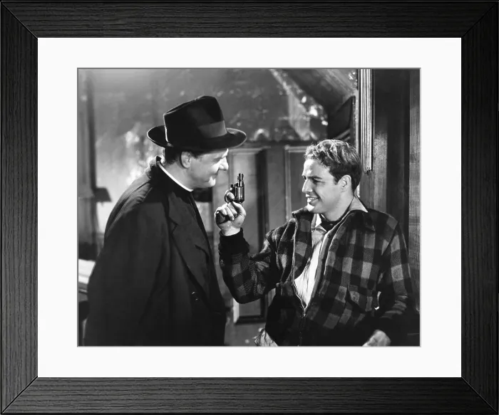 Framed Print : ON THE WATERFRONT, from left: Karl Malden, Marlon Brando, 1954 Framed Print : ON THE WATERFRONT, from left: Karl Malden, Marlon Brando, 1954