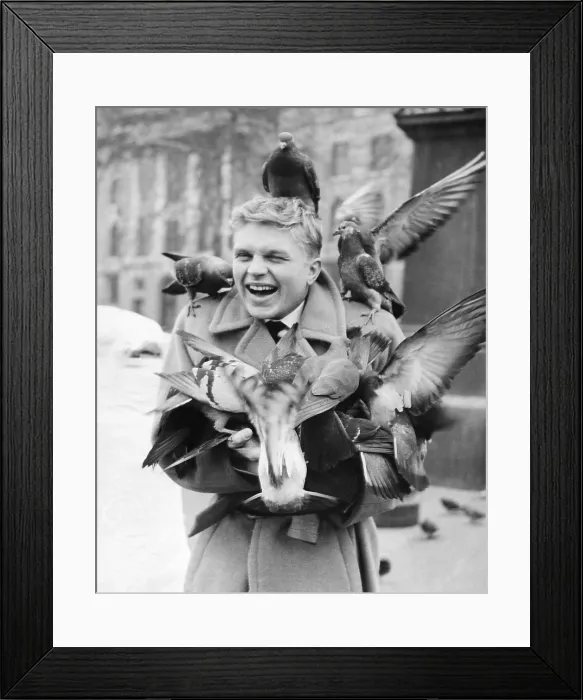 Framed Print : THE ONE THAT GOT AWAY, Hardy Kruger, on set 1957