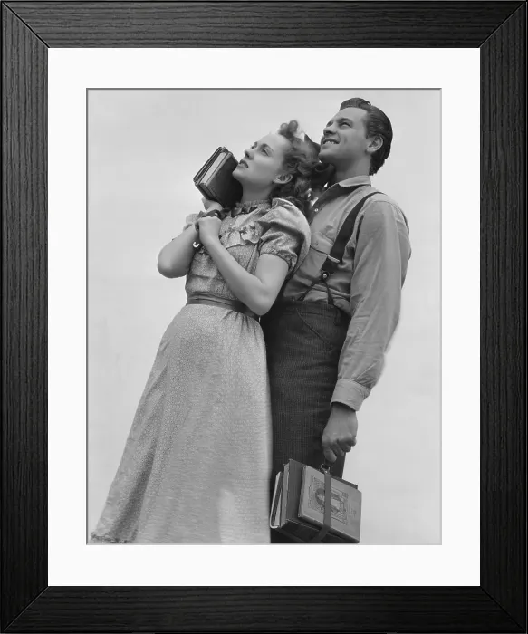 Framed Print : OUR TOWN, from left: Martha Scott, William Holden, 1940