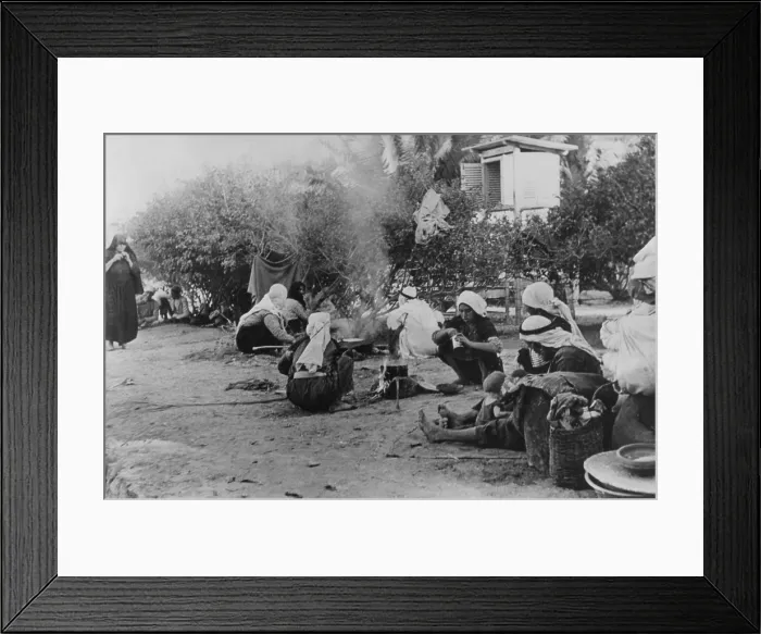 Framed Print : Arab Refugees are living in the open air near Jericho, Palestine. Dec. 14, 1948 Framed Print : Arab Refugees are living in the open air near Jericho, Palestine. Dec. 14, 1948