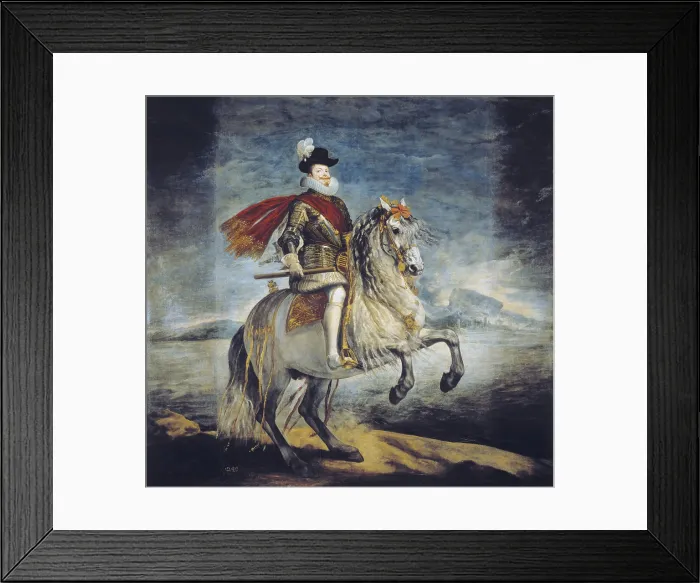 Framed Print : VELAZQUEZ, Diego Rodriguez de Silva (1599-1660). Equestrian Portrait of Philip III. 1629 - 1635. Baroque art. Oil on canvas. SPAIN. Madrid. Prado Museum