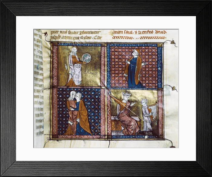 Framed Print : Doctrine Chretienne. French school. 13th century. Page 61