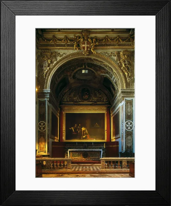 Framed Print : CASSAR, Gerolamo (1520-1592). Cathedral of Saint John the Baptist. MALTA. Valletta. Cathedral of Saint John the Baptist. The beheading of Saint John baptist' by Caravaggio