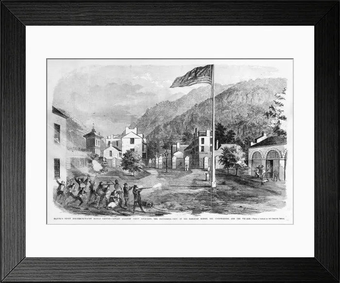 Framed Print : The Civil War. John Brown's Harper's Ferry insurrection on October 17, 18 59