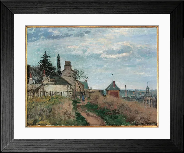 Framed Print : The Courthouse at Pontoise, by Camille Pissarro, 1872, 19th Century, oil on canvas, cm 40, 5 x 54, 5 - France, Ile de France, Paris, Muse dOrsay, RF1683. All