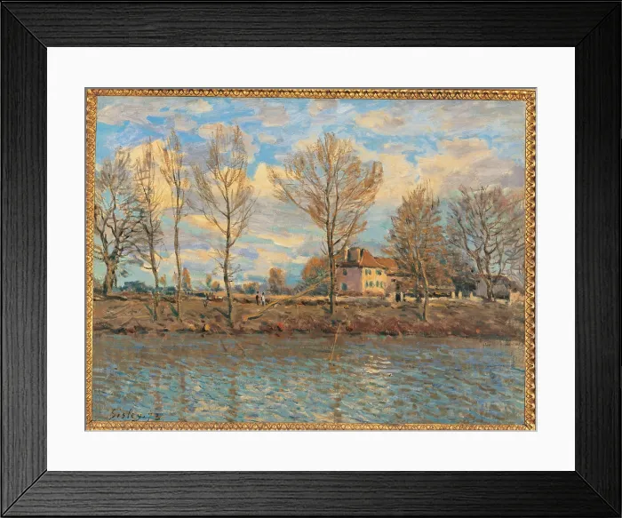 Framed Print : The Island of La Grande Jatte, Neuilly sur Seine, by Alfred Sisley, 1873, 19th Century, oil on canvas, cm 50, 5 x 65 - France, Ile de France, Paris, Muse dOrsay, RF1937-63. All