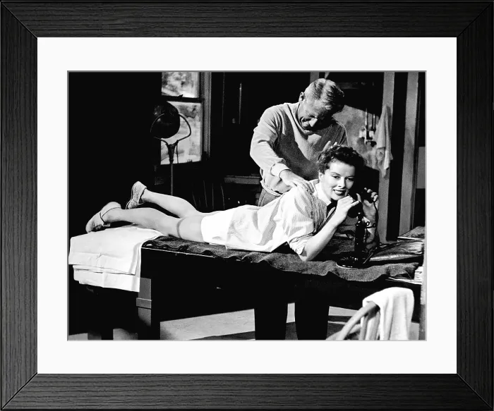 Framed Print : PAT AND MIKE, Spencer Tracy, Katharine Hepburn, 1952