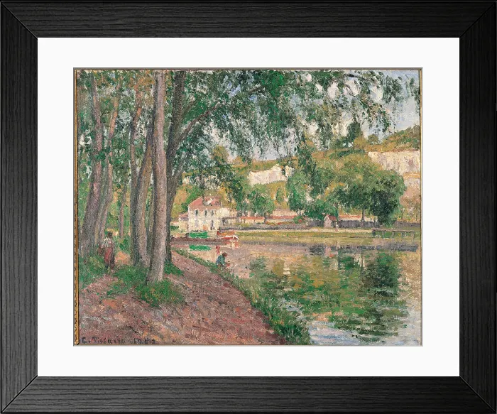 Framed Print : The Loings Canal, by Camille Pissarro, 1902, 20th Century, canvas, cm 65 x 81, 5 - France, Ile de France, Paris, Muse dOrsay. Detail