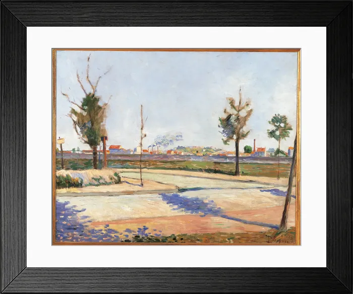 Framed Print : The Road to Gennevilliers, by Paul Signac, 1883, 19th Century, oil on canvas, cm 72, 9 x 91, 6 - France, Ile de France, Paris, Muse dOrsay, RF1968-3. All
