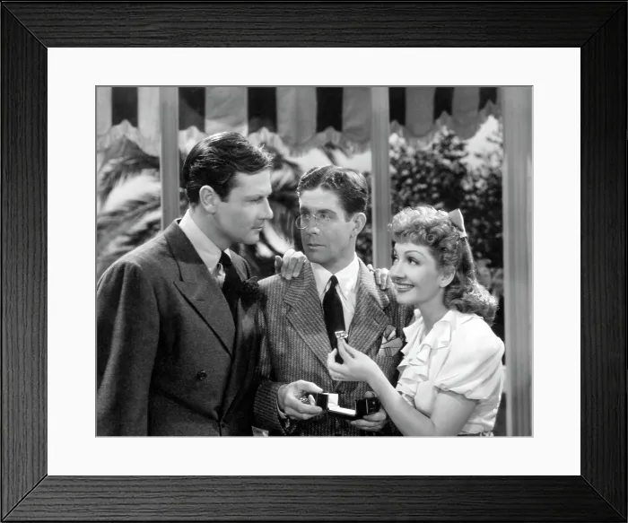 Framed Print : THE PALM BEACH STORY, Joel McCrea, Rudy Vallee, Claudette Colbert, 1942
