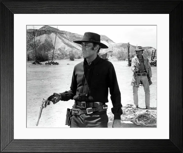 Framed Print : ONCE UPON A TIME IN THE WEST, Henry Fonda, Charles Bronson, 1968