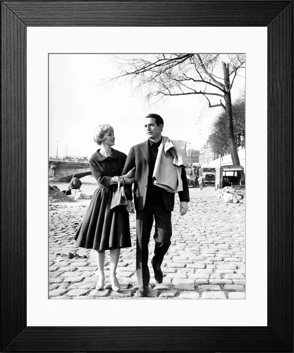 Framed Print : PARIS BLUES, from left, Joanne Woodward, Paul Newman, 1961