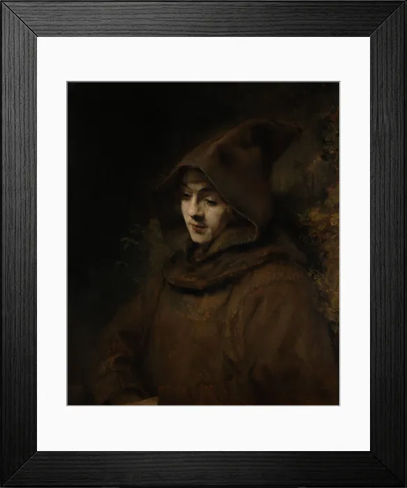 Framed Print : Rembrandt's Son Titus in a Monk's Habit, by Rembrandt van Rijn, 1660, Dutch painting, oil on canvas Framed Print : Rembrandt's Son Titus in a Monk's Habit, by Rembrandt van Rijn, 1660, Dutch painting, oil on canvas