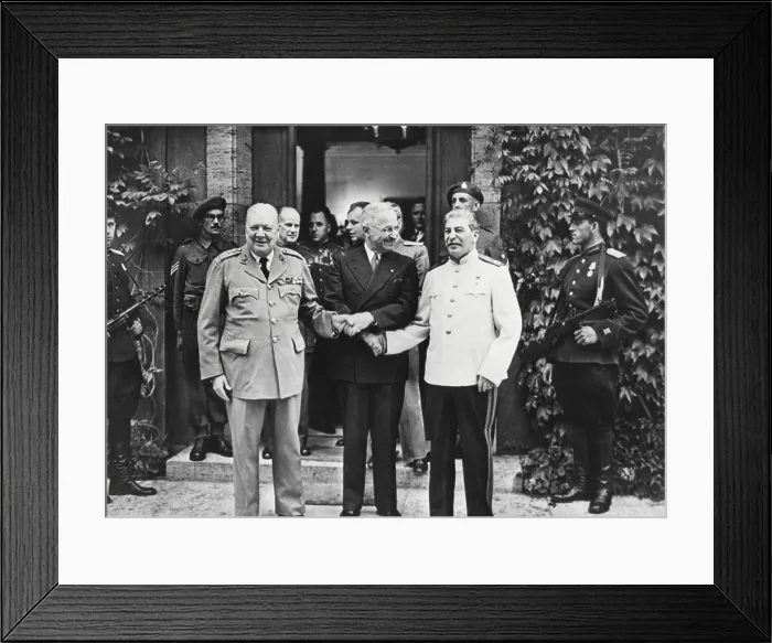 Framed Print : Joseph Stalin, Harry Truman, and Winston Churchill at the Potsdam Conference Framed Print : Joseph Stalin, Harry Truman, and Winston Churchill at the Potsdam Conference