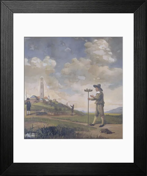 Framed Print : The Surveyor, Andries van der Wal, by Anonymous artist, 1650-74, Dutch painting, oil on panel Framed Print : The Surveyor, Andries van der Wal, by Anonymous artist, 1650-74, Dutch painting, oil on panel