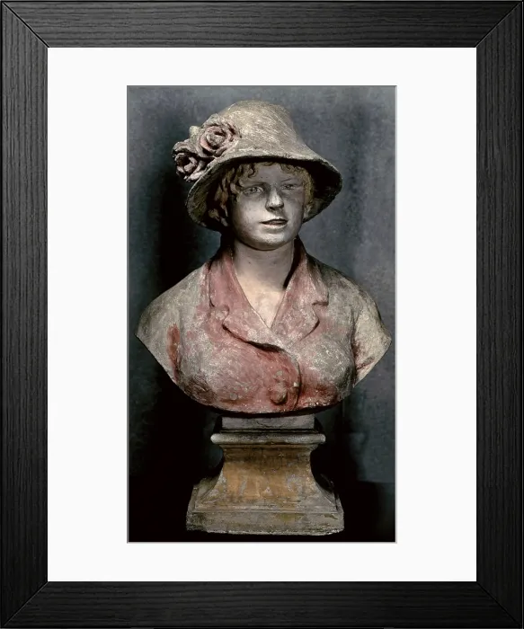 Framed Print : RENOIR, Pierre-Auguste (1841-1919). Aline Charigot. 1916. Renoir's wife. Polychrome plaster sculpture. Impressionism. Sculpture in the round. FRANCE. Paris Framed Print : RENOIR, Pierre-Auguste (1841-1919). Aline Charigot. 1916. Renoir's wife. Polychrome plaster sculpture. Impressionism. Sculpture in the round. FRANCE. Paris