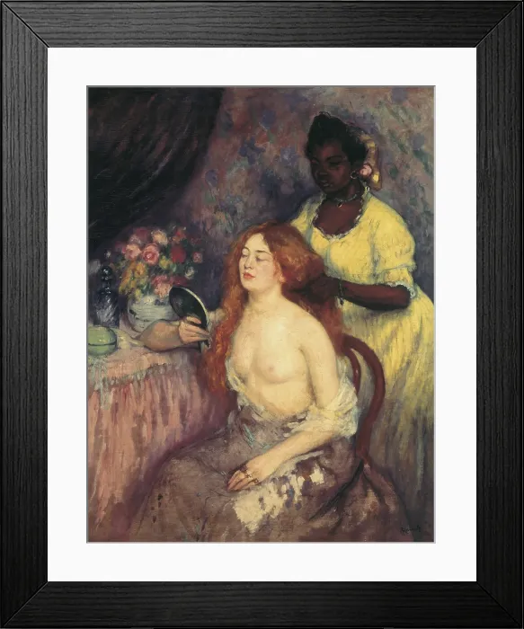 Framed Print : CANALS i LLAMBI, Ricard (1876-1931). The Toilet. ca. 1903. Impressionism. Oil on canvas. SPAIN. Barcelona. National Art Museum of Catalonia