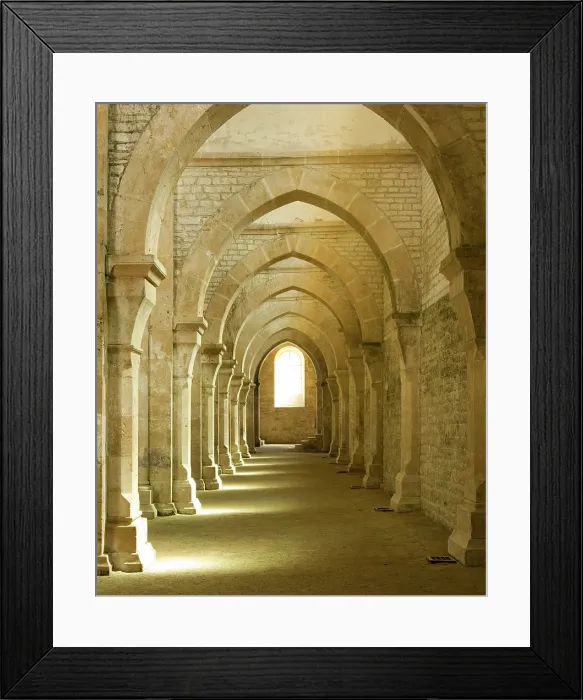 Framed Print : FRANCE. Bitis. Abbey of Fontenay. Cistercian monastery founded in 1119 by Bernardo de Claraval. Church from 1140-47 Framed Print : FRANCE. Bitis. Abbey of Fontenay. Cistercian monastery founded in 1119 by Bernardo de Claraval. Church from 1140-47
