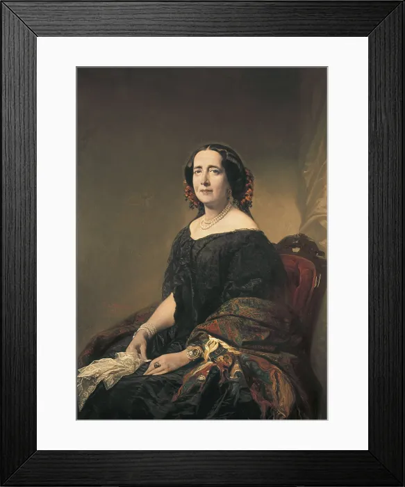 Framed Print : MADRAZO, Federico (1815-1894). Gertrudis Gomez de Avellaneda. 1857. Oil on canvas. SPAIN. Madrid. LAzaro Galdiano Foundation