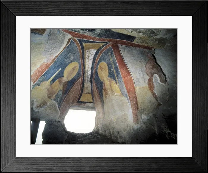 Framed Print : BULGARIA. RUSE. Ivanovo. Rock-Hewn Churches of Ivanovo (12th-14th c.). Chapel God's Gorge (14th c.). Late Byzantine art. Painting Framed Print : BULGARIA. RUSE. Ivanovo. Rock-Hewn Churches of Ivanovo (12th-14th c.). Chapel God's Gorge (14th c.). Late Byzantine art. Painting