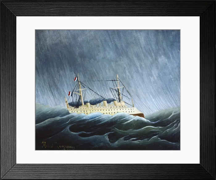Framed Print : Rousseau, Henri (1844-1910). The Storm-Tossed Vessel. ca. 1889. Post-Impressionism. Oil on canvas. FRANCE. Paris. Orangerie Museum Framed Print : Rousseau, Henri (1844-1910). The Storm-Tossed Vessel. ca. 1889. Post-Impressionism. Oil on canvas. FRANCE. Paris. Orangerie Museum