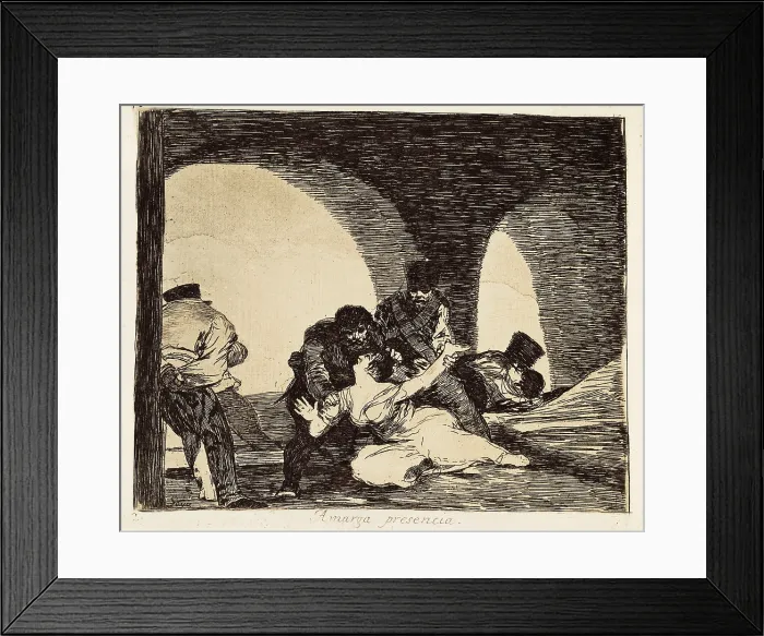Framed Print : GOYA Y LUCIENTES, Francisco de (1746-1828). Bitter to be present. 1810-1812. Plate 13 of 'The Disasters of War'. Etching. SPAIN. Madrid. National Library Framed Print : GOYA Y LUCIENTES, Francisco de (1746-1828). Bitter to be present. 1810-1812. Plate 13 of 'The Disasters of War'. Etching. SPAIN. Madrid. National Library