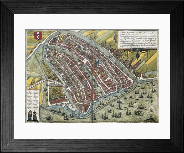 Framed Print : ORTELIUS, Abraham (1527-1598); BRAUN, George (1541-1622); HOGENBERG, Franz (1535-1590). Civitatis Orbis Terrarum (Theatrum orbis terrarum). 1572-1617. Amsterdam (1572). Etching