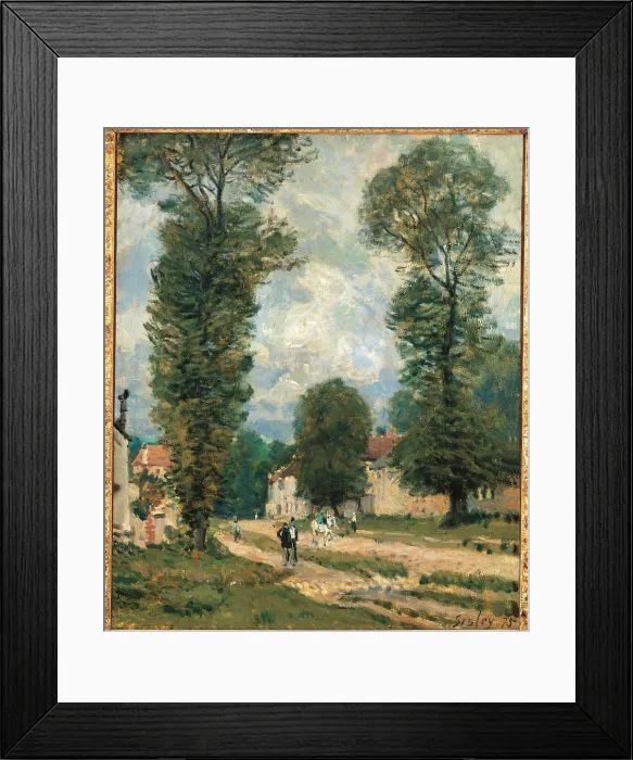 Framed Print : The Road to Versailles, by Alfred Sisley, 1875, 19th Century, oil on canvas, cm 47 x 38 - France, Ile de France, Paris, Muse dOrsay, RF1973-24. All