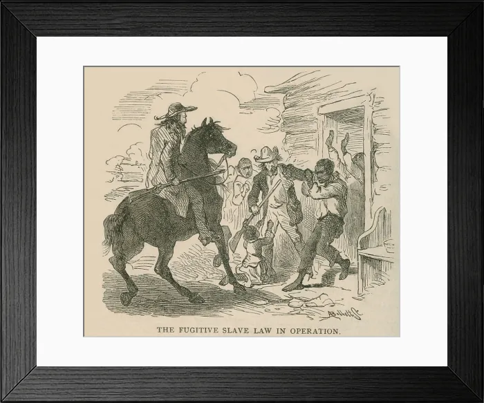 Framed Print : The Fugitive Slave Law in Operation. Even before the Fugitive Slave Law was passed, bounty hunters plagued escaped slaves Framed Print : The Fugitive Slave Law in Operation. Even before the Fugitive Slave Law was passed, bounty hunters plagued escaped slaves