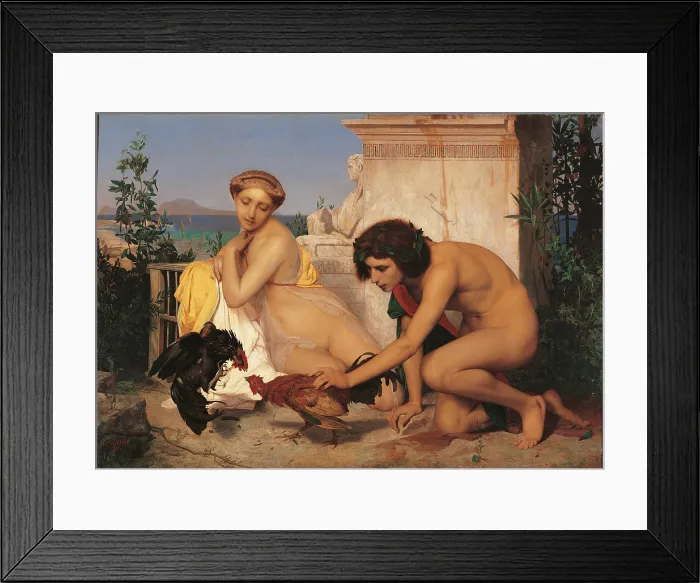 Framed Print : Young Greeks, by Unknown Artist, 1846, 19th Century, oil on canvas, cm 143 x 204 - France, Ile de France, Paris, Muse dOrsay, RF88. All