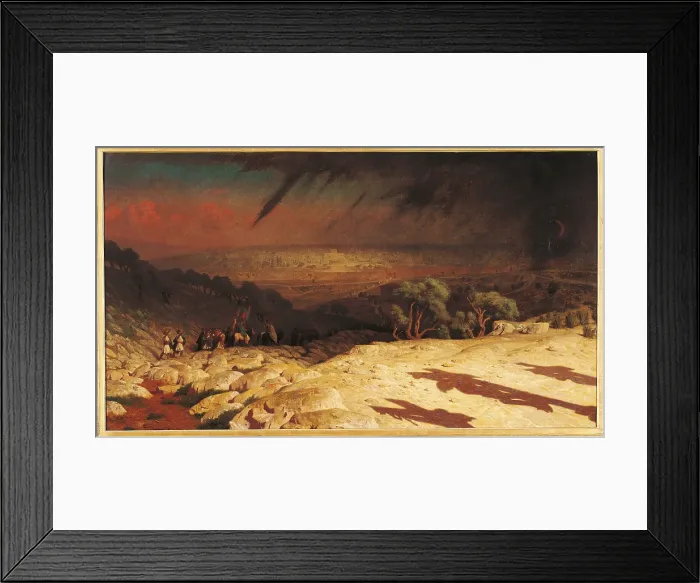 Framed Print : Jerusalem, by Unknown Artist, 1846, 19th Century, oil on canvas, cm 82 x 144, 5 - France, Ile de France, Paris, Muse dOrsay, RF1990-7. All