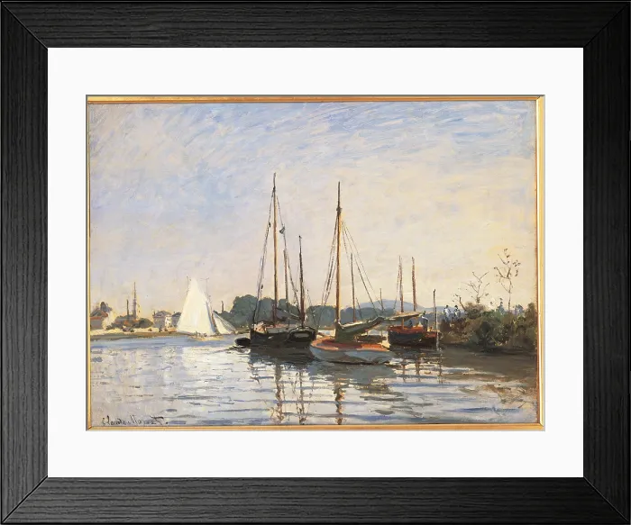 Framed Print : Sailing Boats at Argenteuil, by Claude Monet, 1872 - 1873, 19th Century, oil on canvas, cm 49 x 65 - France, Ile de France, Paris, Muse dOrsay, RF2437. All