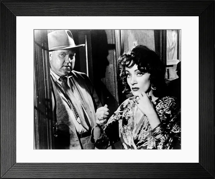 Framed Print : TOUCH OF EVIL, Orson Welles, Marlene Dietrich, 1958