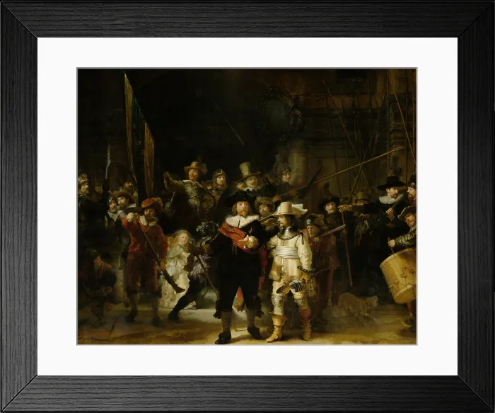 Framed Print : Night Watch, by Rembrandt van Rijn, 1642, Dutch painting, oil on canvas