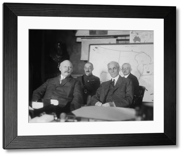 Framed Print : Henry Ford (right) meeting with John Weeks over the proposed Muscle Shoals Project, Jan. 13, 1922 Framed Print : Henry Ford (right) meeting with John Weeks over the proposed Muscle Shoals Project, Jan. 13, 1922