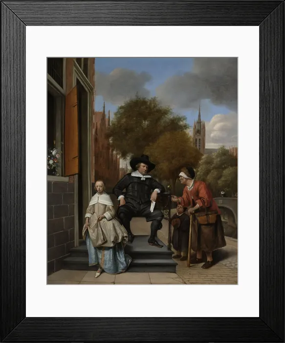 Framed Print : The Burgomaster of Delft and his Daughter, by Jan Steen, 1655, Dutch painting, oil on canvas Framed Print : The Burgomaster of Delft and his Daughter, by Jan Steen, 1655, Dutch painting, oil on canvas