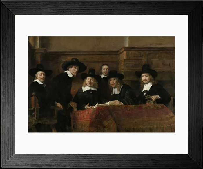 Framed Print : The Syndics, by Rembrandt van Rijn, 1662, Dutch painting, oil on canvas Framed Print : The Syndics, by Rembrandt van Rijn, 1662, Dutch painting, oil on canvas