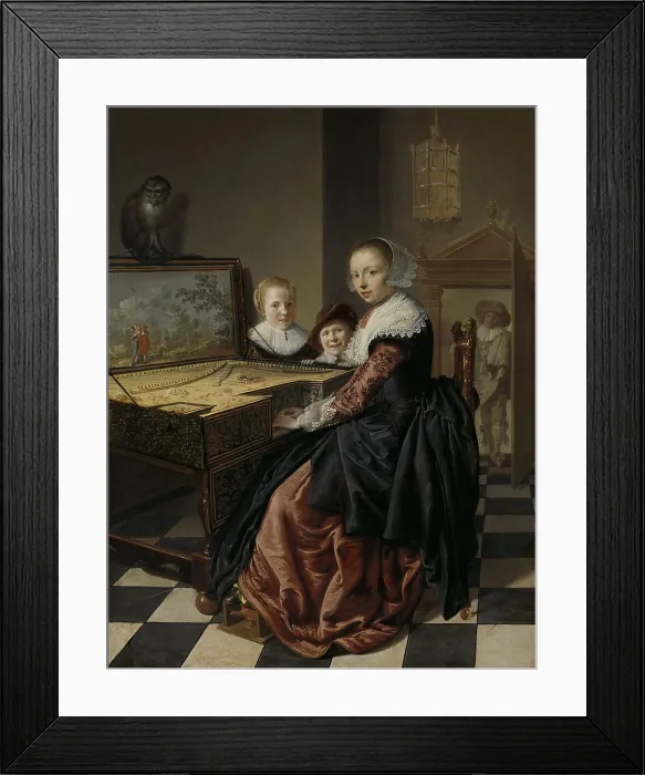 Framed Print : Woman at the Virginal, by Jan Miense Molenaer, 1630-40, Dutch painting, oil on panel Framed Print : Woman at the Virginal, by Jan Miense Molenaer, 1630-40, Dutch painting, oil on panel