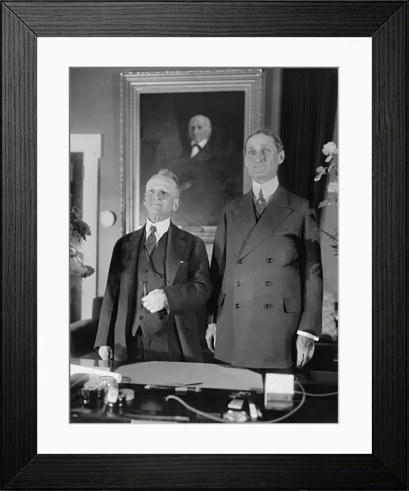 Framed Print : Senator Carter Glass and Treasury Secretary William McAdoo ca. 1920. Glass was co-sponsor, of the 1913 Glass-Owen Act that created the Federal Reserve System