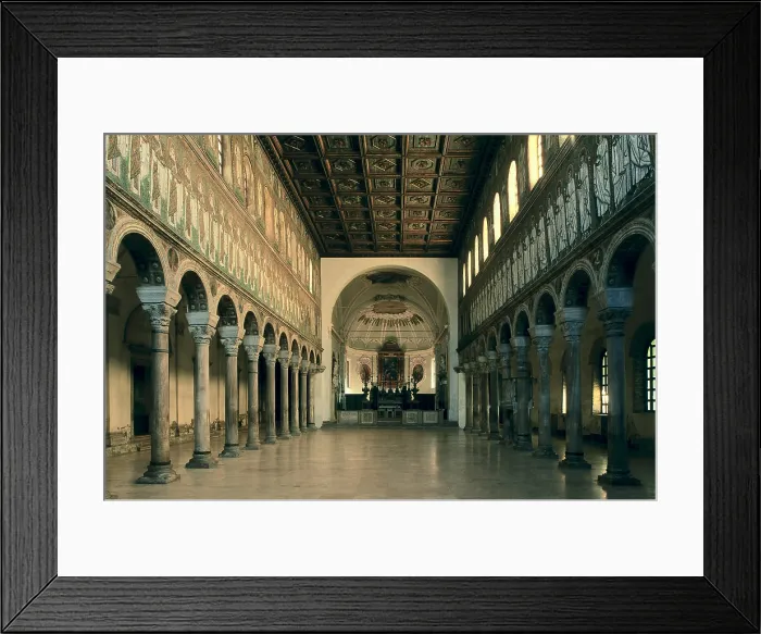 Framed Print : Basilica of Sant'Apollinare Nuovo. 6th c. ITALY. EMILIA-ROMAGNA. Ravenna. Basilica of Sant'Apollinare Nuovo. Early Byzantine art