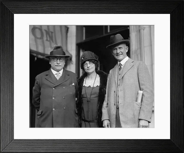 Framed Print : American Socialist politicians: Rep. Victor Berger of Wisconsin; Bertha Hale White; and Eugene Debs. Dec. 13, 1924. (BSLOC_2015_15_185)
