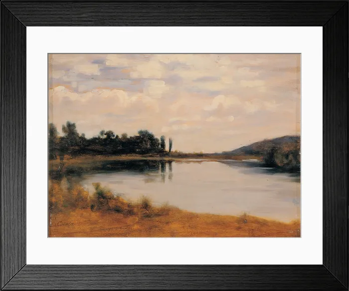 Framed Print : Cosola Demetrio, The Po River Near Chivasso, 1880 - 1890, 19th Century, oil on panel, private collection (155981) Everett CollectionMondadori Portfolio**US SALES ONLY**