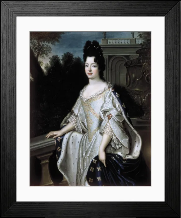 Framed Print : Marie-Adelade of Savoy (1685-1712). Louis XIV's mother. She married Louis de France, Duke of Burgundy (1697). Portrait by anonymous, 17th c. Classicism. Oil on canvas. ITALY Framed Print : Marie-Adelade of Savoy (1685-1712). Louis XIV's mother. She married Louis de France, Duke of Burgundy (1697). Portrait by anonymous, 17th c. Classicism. Oil on canvas. ITALY