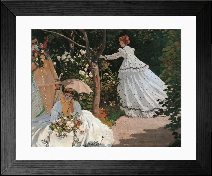 Framed Print : Women in the Garden, by Claude Monet, 1866 - 1867, 19th Century, oil on canvas, cm 255 x 205 - France, Ile de France, Paris, Muse dOrsay, RF 2773. Detail