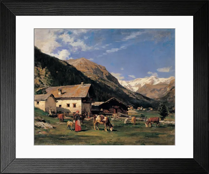 Framed Print : Cosola Demetrio, Gressoney, 1875 - 1895, 19th Century, oil on canvas, private collection (155983) Everett CollectionMondadori Portfolio**US SALES ONLY**