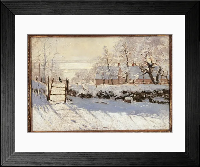 Framed Print : The Magpie, by Claude Monet, 1868 - 1869, 19th Century, oil on canvas, cm 89 x 130 - France, Ile de France, Paris, Muse dOrsay, RF1984-164. All