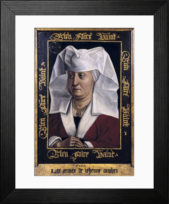 Framed Print : Campin, Robert, called 'Master of Flemalle' (1378-1444). Marie de Pacy. ca. 1415-1440