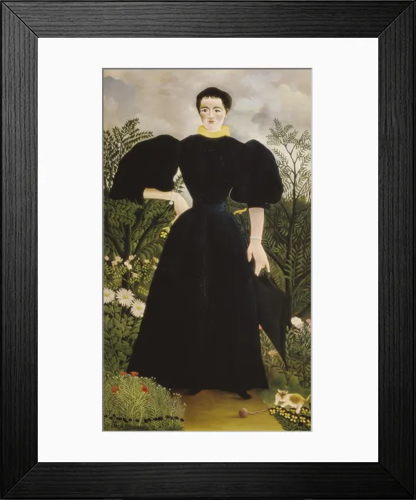 Framed Print : Rousseau, Henri (1844-1910). Portrait of Madame M. 1897. Post-Impressionism. Oil on canvas. FRANCE. Paris. Musee d'Orsay (Orsay Museum) Framed Print : Rousseau, Henri (1844-1910). Portrait of Madame M. 1897. Post-Impressionism. Oil on canvas. FRANCE. Paris. Musee d'Orsay (Orsay Museum)